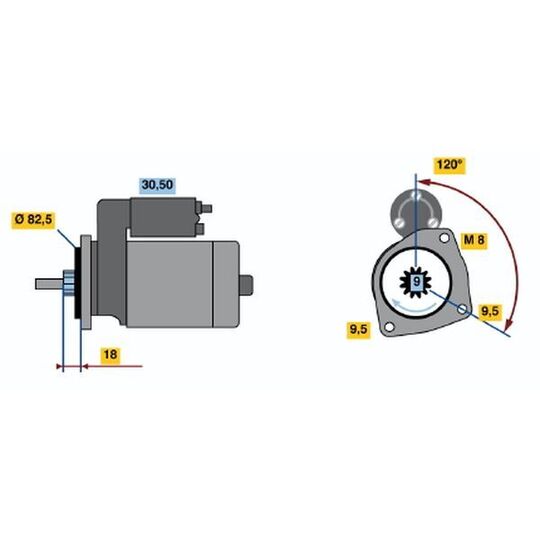 0 986 015 320 - Startmotor 