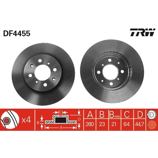 DF4455 - Brake Disc 