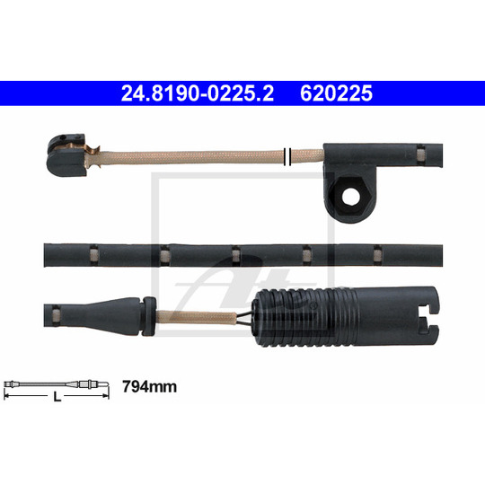 24.8190-0225.2 - Warning Contact, brake pad wear 