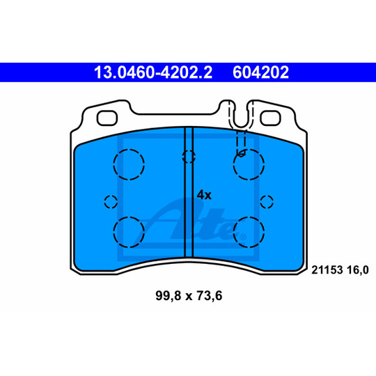 13.0460-4202.2 - Brake Pad Set, disc brake 