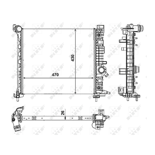 53008 - Radiaator, mootorijahutus 