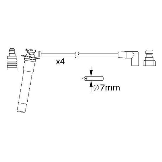 0 986 357 160 - Ignition Cable Kit 