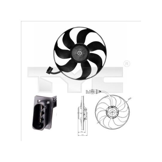 837-0004 - Fan, radiator 