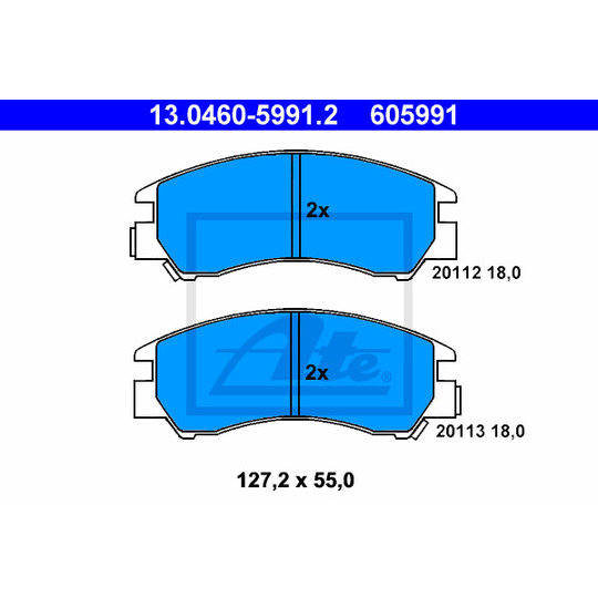 13.0460-5991.2 - Brake Pad Set, disc brake 