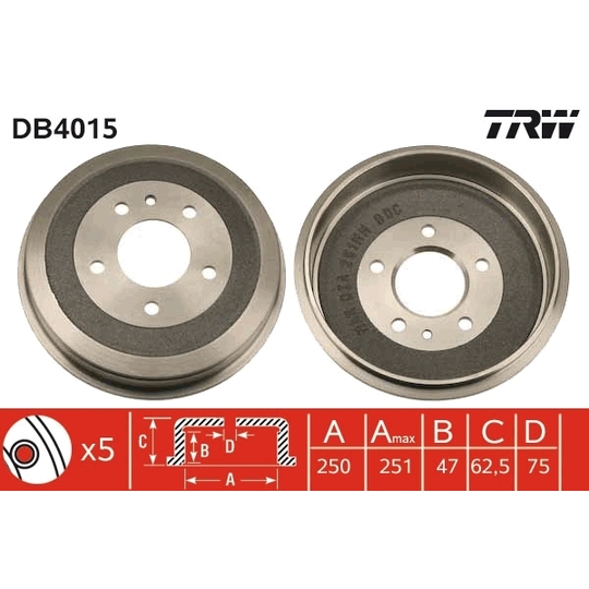 DB4015 - Brake Drum 