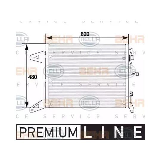 8FC 351 300-051 - Condenser, air conditioning 