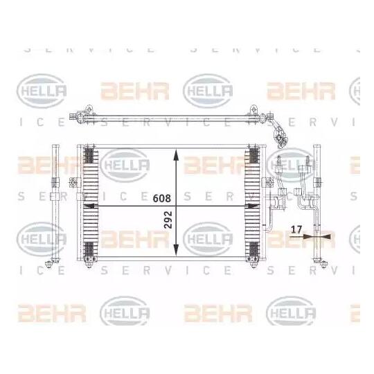 8FC 351 318-051 - Condenser, air conditioning 