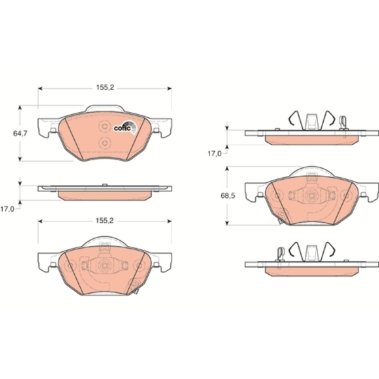 GDB3355 - Brake Pad Set, disc brake 