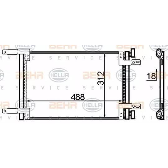 8FC 351 305-421 - Condenser, air conditioning 