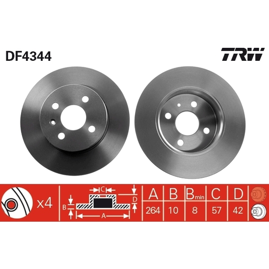 DF4344 - Brake Disc 