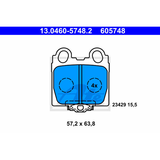 13.0460-5748.2 - Brake Pad Set, disc brake 