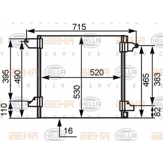 8FC 351 306-181 - Condenser, air conditioning 