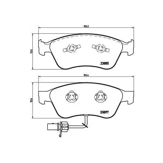 P 85 087 - Brake Pad Set, disc brake 