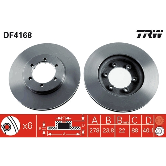 DF4168 - Brake Disc 