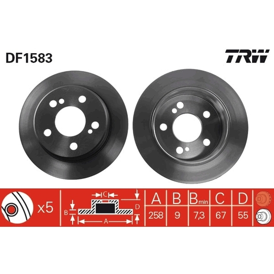 DF1583 - Brake Disc 