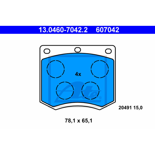 13.0460-7042.2 - Brake Pad Set, disc brake 