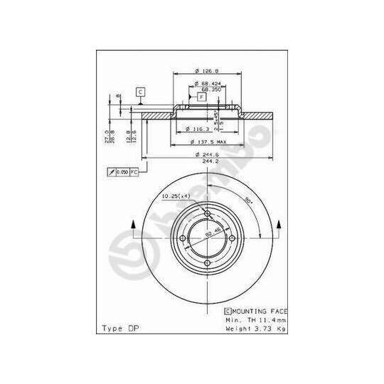 08.1659.20 - Brake Disc 