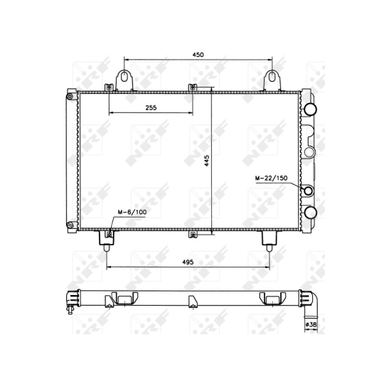 58666 - Radiator, engine cooling 