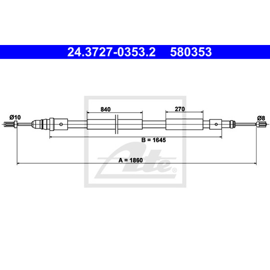 24.3727-0353.2 - Cable, parking brake 