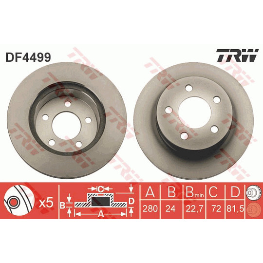 DF4499 - Brake Disc 