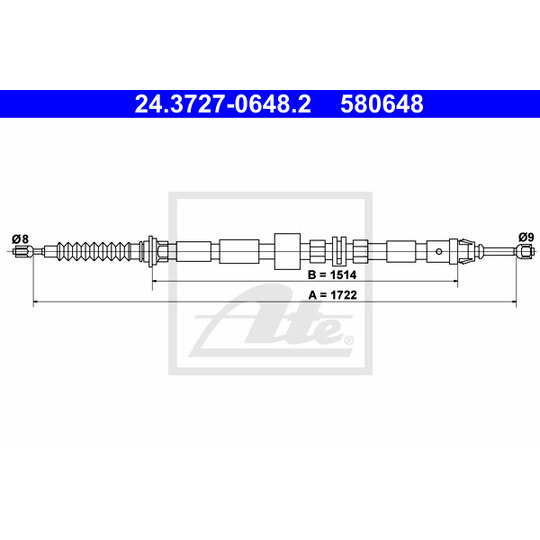 24.3727-0648.2 - Cable, parking brake 