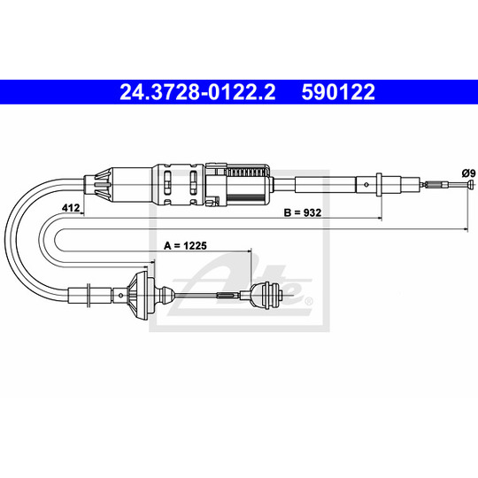 24.3728-0122.2 - Clutch Cable 