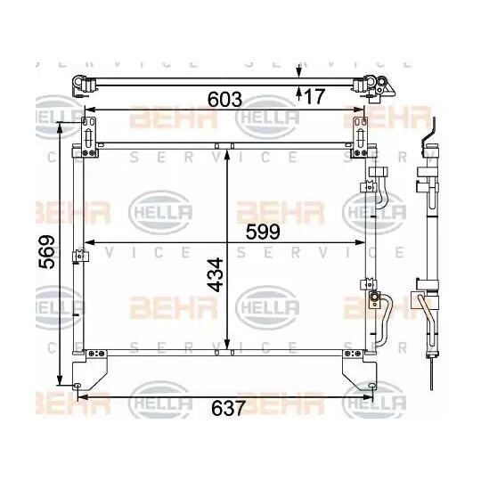 8FC 351 304-151 - Condenser, air conditioning 