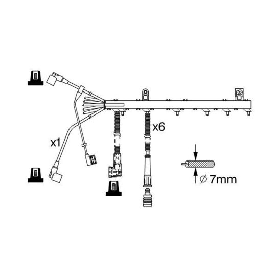 0 986 356 368 - Tändkabelsats 