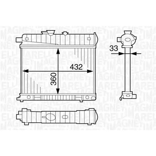 350213122400 - Radiator, engine cooling 