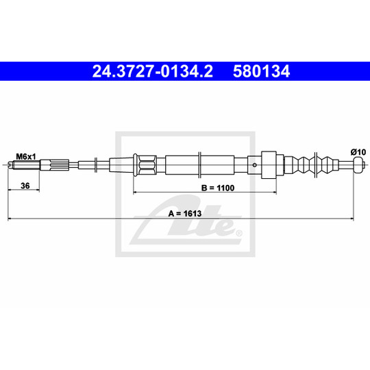 24.3727-0134.2 - Cable, parking brake 