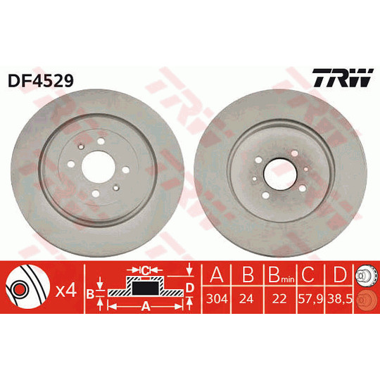 DF4529 - Brake Disc 