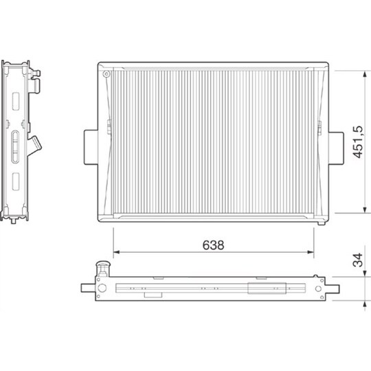 350213266000 - Radiator, engine cooling 