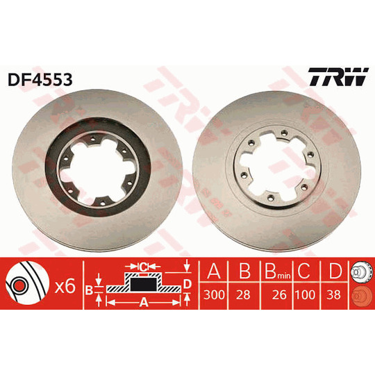 DF4553 - Brake Disc 