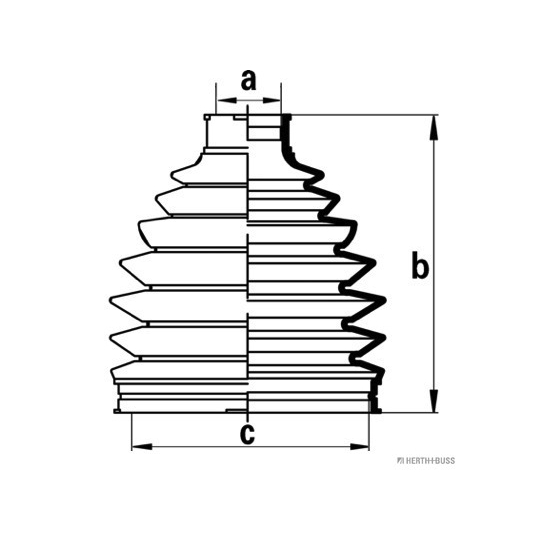 J2861024 - Bellow Set, drive shaft 