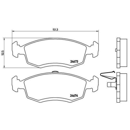 P 68 039 - Brake Pad Set, disc brake 