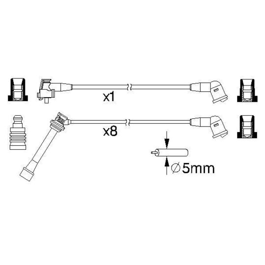 0 986 357 204 - Ignition Cable Kit 