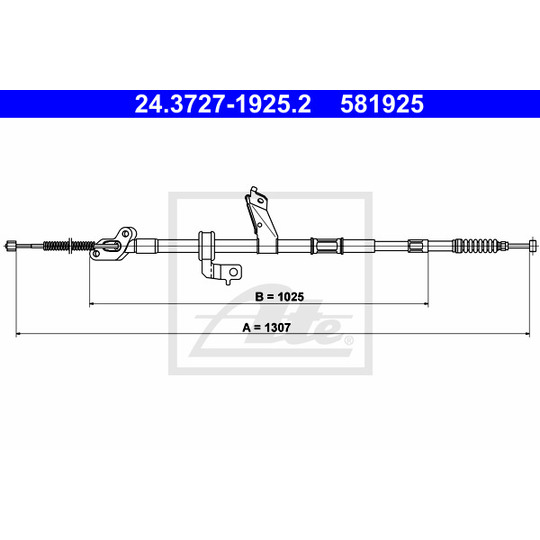 24.3727-1925.2 - Cable, parking brake 