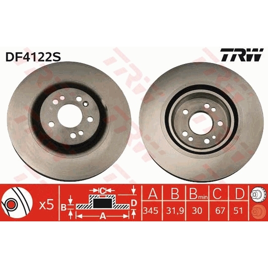 DF4222S - Brake Disc 