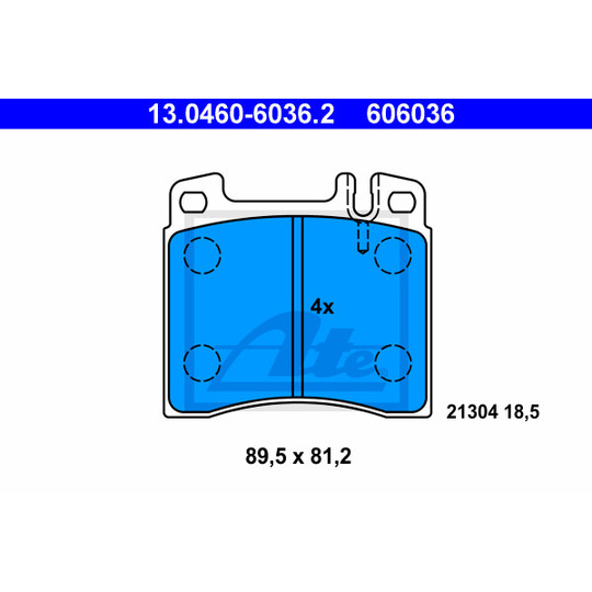 13.0460-6036.2 - Brake Pad Set, disc brake 