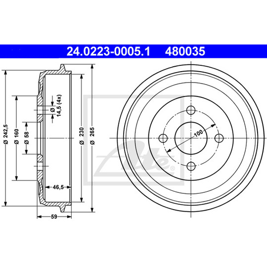 24.0223-0005.1 - Brake Drum 