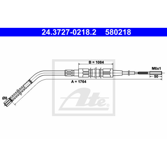 24.3727-0218.2 - Cable, parking brake 