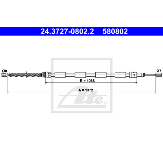 24.3727-0802.2 - Cable, parking brake 
