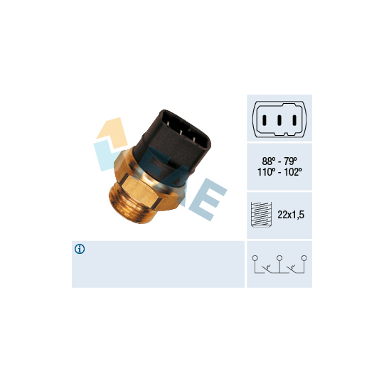 37840 - Temperature Switch, radiator fan 