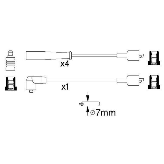 0 986 356 815 - Ignition Cable Kit 