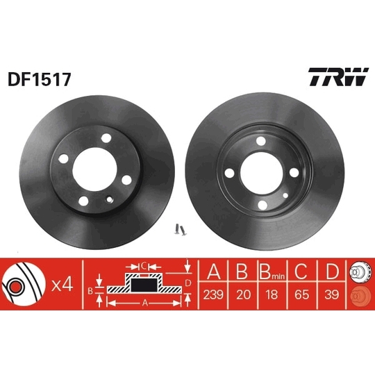 DF1517 - Brake Disc 