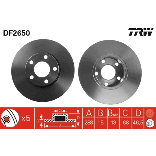 DF2650 - Brake Disc 