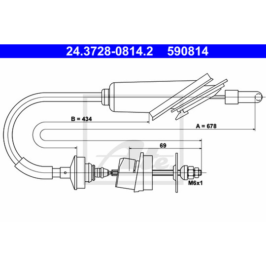 24.3728-0814.2 - Clutch Cable 