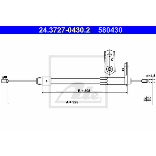 24.3727-0430.2 - Cable, parking brake 
