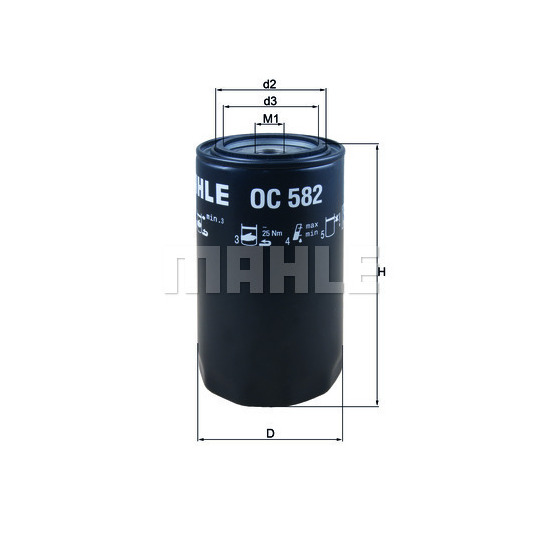 OC 582 - Oil filter 