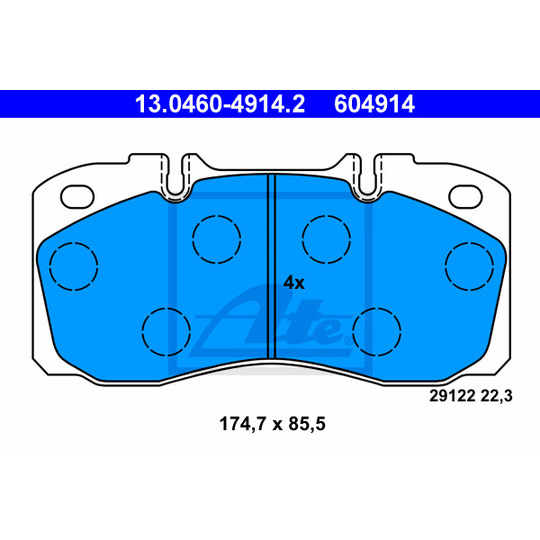 13.0460-4914.2 - Brake Pad Set, disc brake 